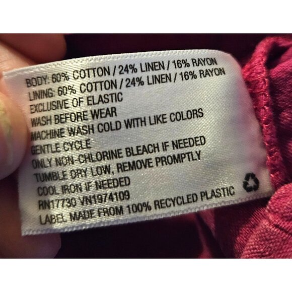 Wild Fable Womens XL Fuchsia Purple Linen Blend Sundress Adj Straps Smocked Sexy - Picture 9 of 9